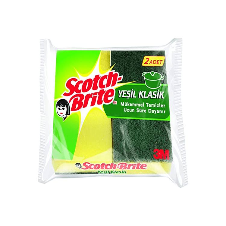 Scotch Brite Yeşil Klasik Bulaşık Süngeri 2'li